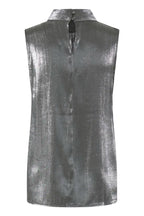 Yolanda Top, Grey Pinstripe