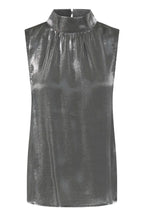 Yolanda Top, Grey Pinstripe