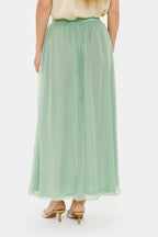 Coral Maxi Skirt, Pastel Green