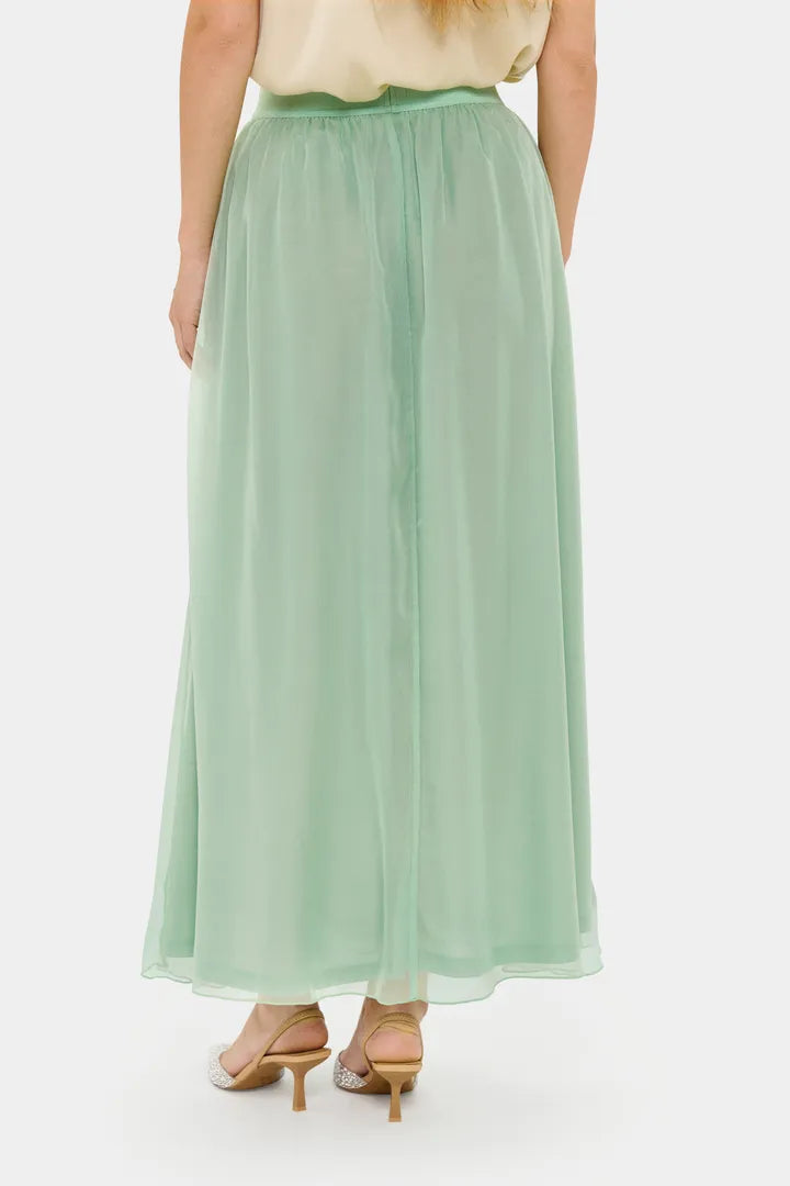 Coral Maxi Skirt, Pastel Green