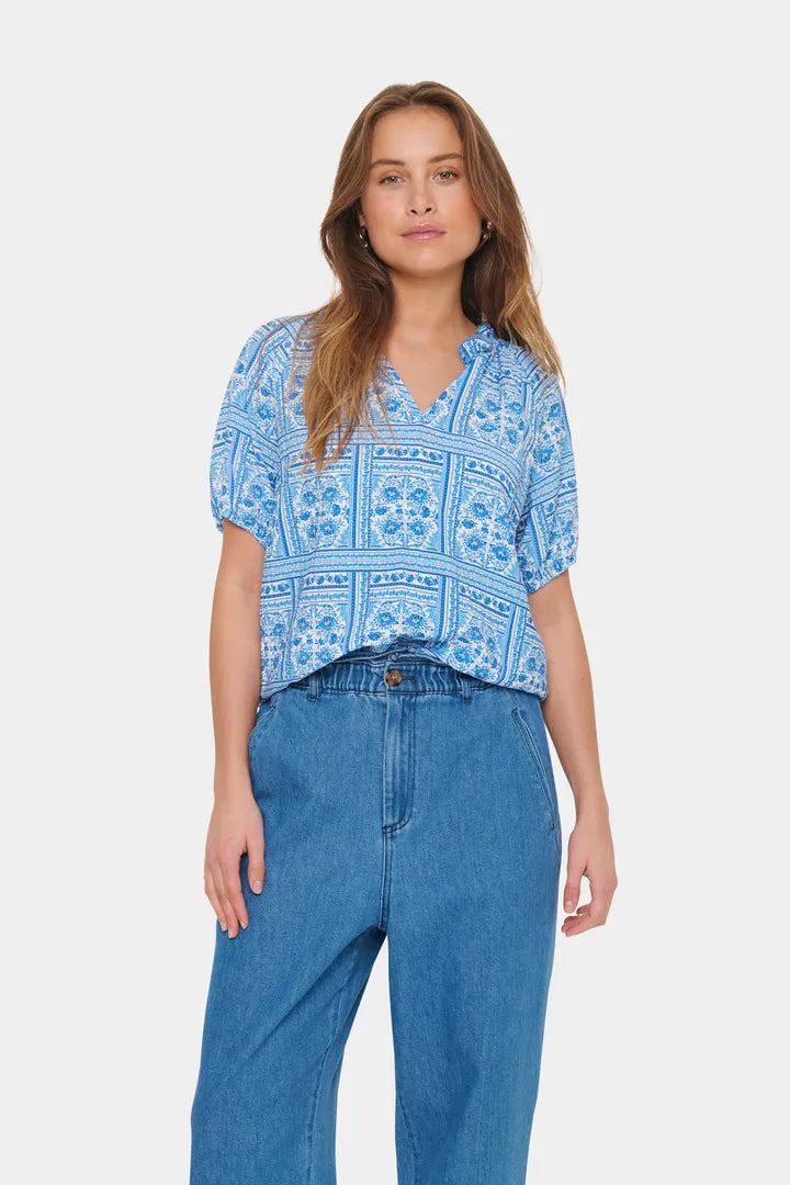 Kaisa Blouse, Campanula Paisley Squares