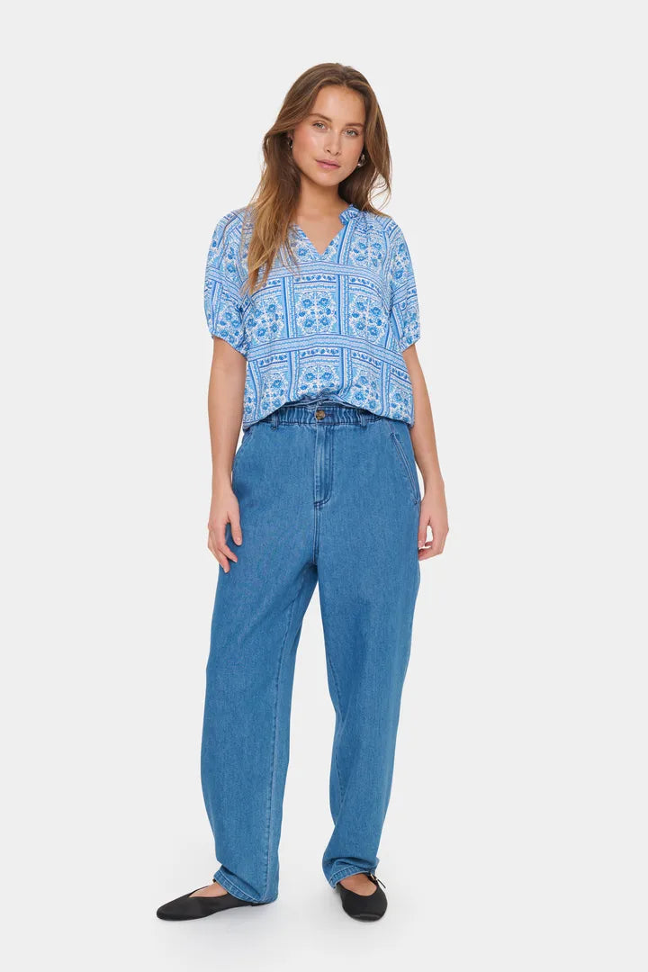 Kaisa Blouse, Campanula Paisley Squares