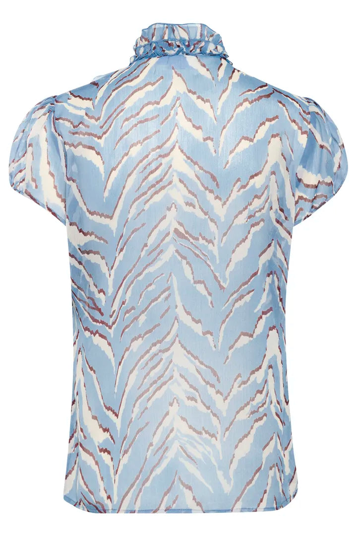 Lilja Crinkle Short Sleeved Shirt, Allure Nature Strokes