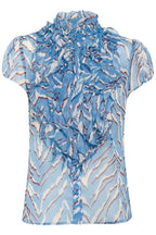 Lilja Crinkle Short Sleeved Shirt, Allure Nature Strokes
