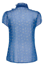 Lilja Crinkle Short Sleeved Shirt, Crimson Mini Floral