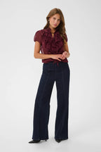 Lilja Crinkle Short Sleeved Shirt, Port Royale