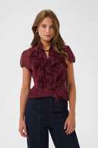 Lilja Crinkle Short Sleeved Shirt, Port Royale