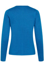 Mila Round Neck Cardigan, Campanula Melange