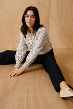 Omelia Shirt, Turtledove Mini Floral