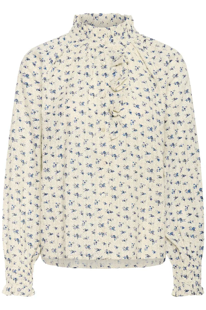 Omelia Shirt, Turtledove Mini Floral