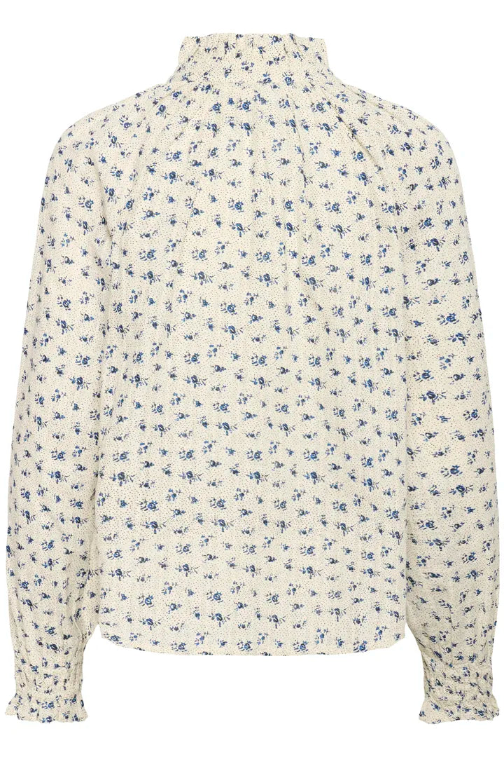 Omelia Shirt, Turtledove Mini Floral