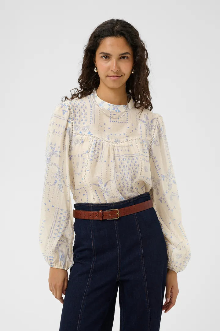 Sebastiana Blouse, Campanula Paisley Mosaic