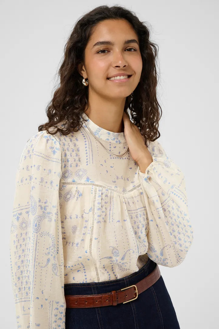 Sebastiana Blouse, Campanula Paisley Mosaic