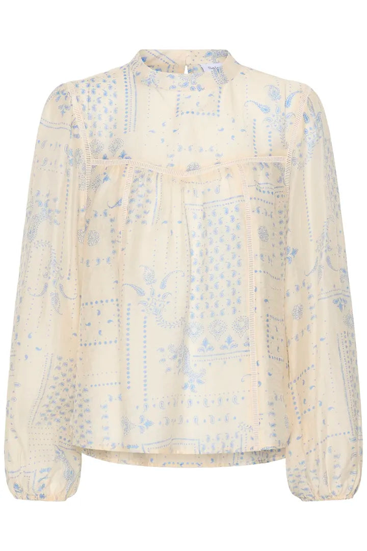 Sebastiana Blouse, Campanula Paisley Mosaic