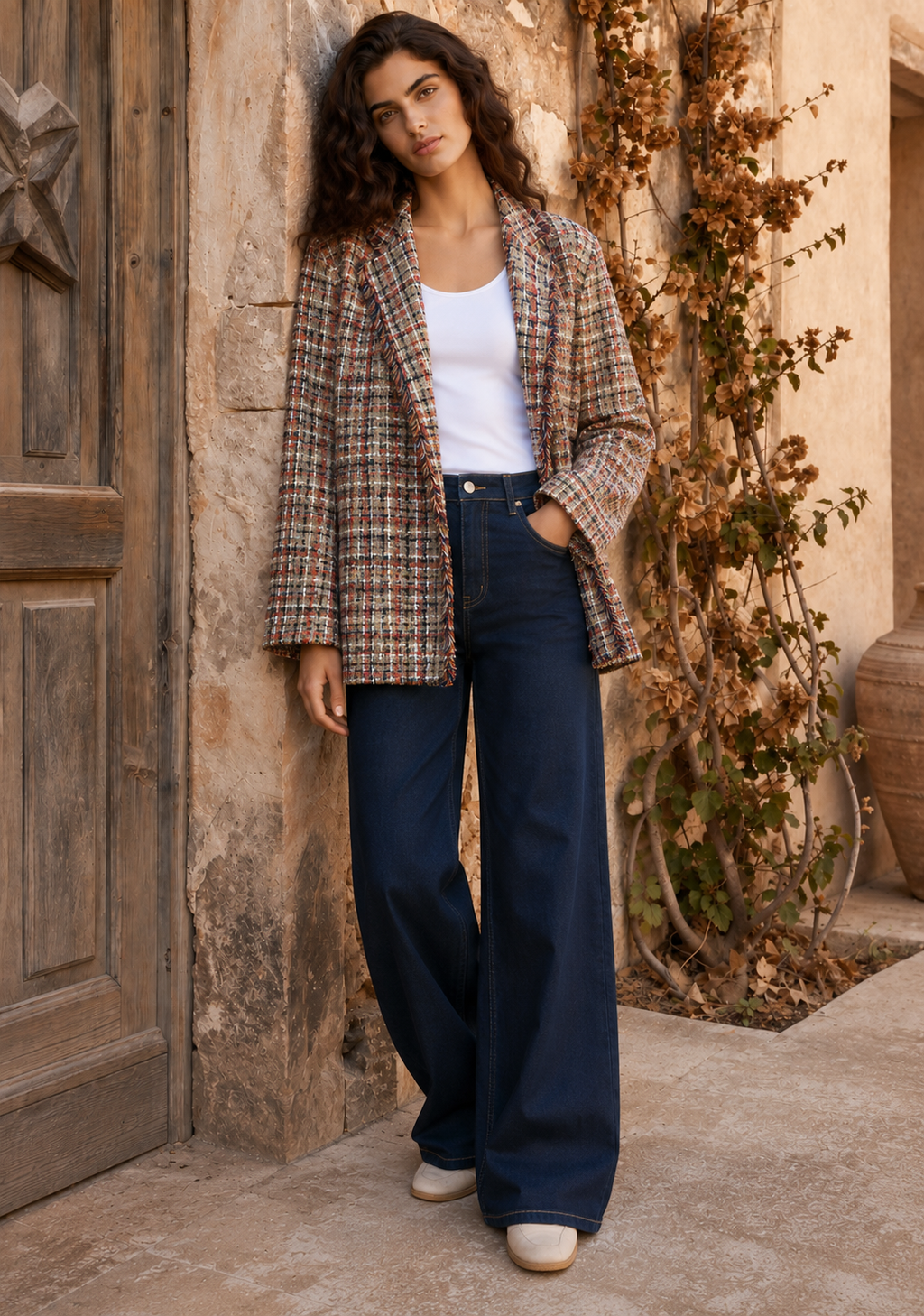 Aine Bouclé Tweed Jacket, Autumn
