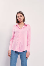 Alexis Satin Shirt, Pink