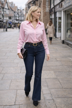 Alexis Satin Shirt, Pink