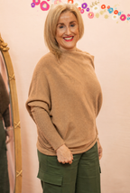 Asymmetric Knit, Camel