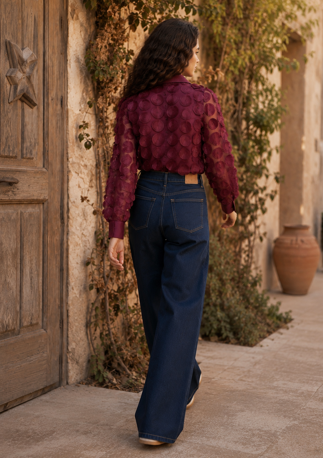 Birdie Blouse, Burgundy