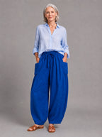 Bracken Linen Trouser, Cobalt Blue