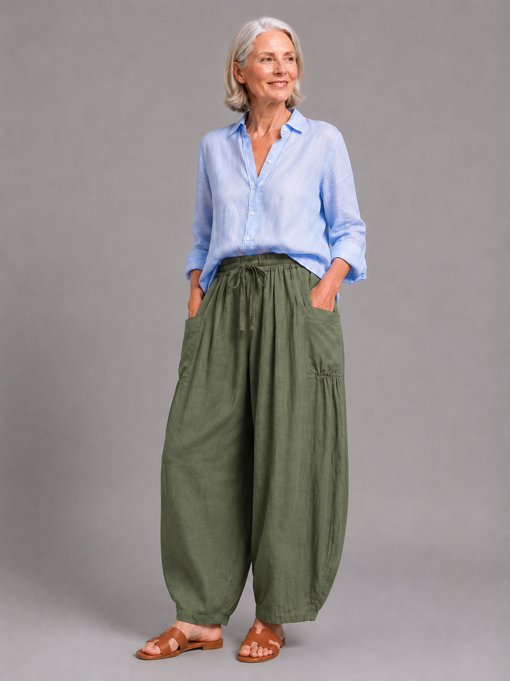 Bracken Linen Trouser, Khaki