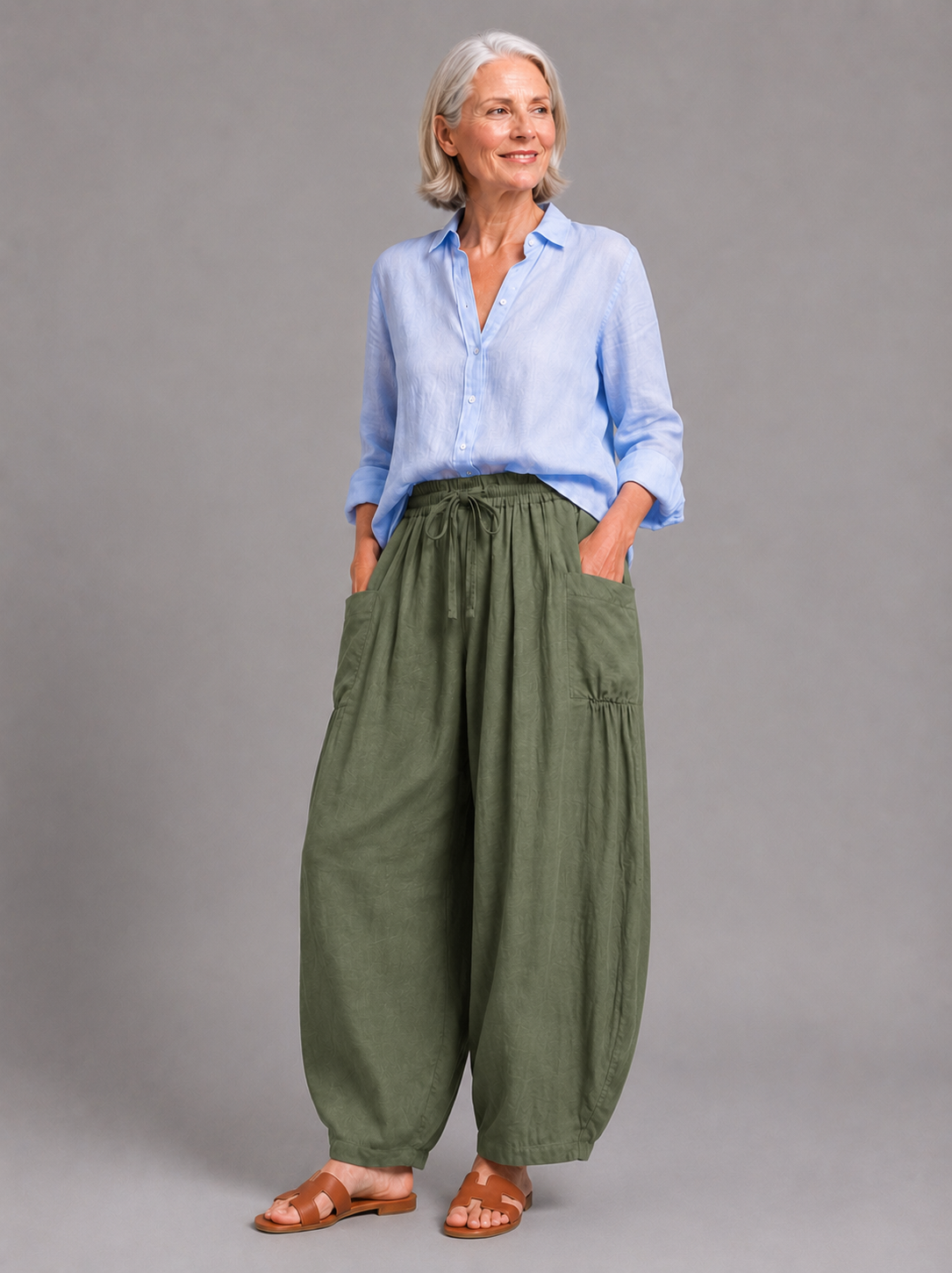 Bracken Linen Trouser, Khaki