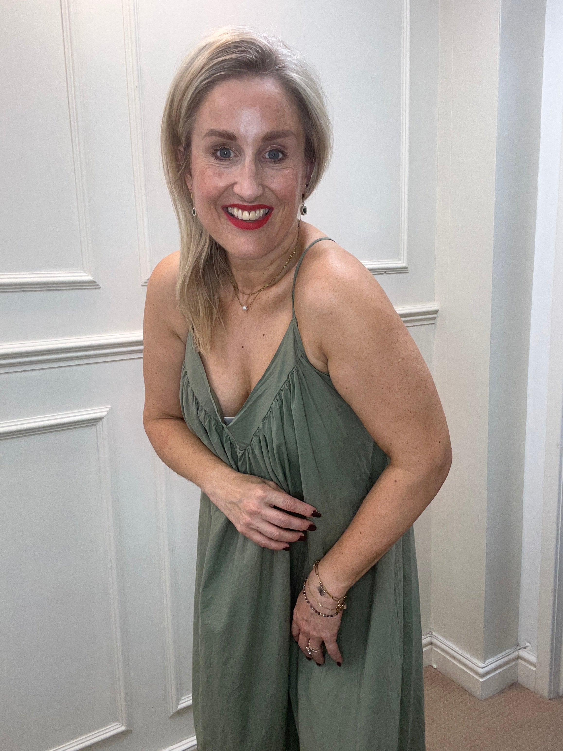 Cynthia Cotton Dress, Khaki