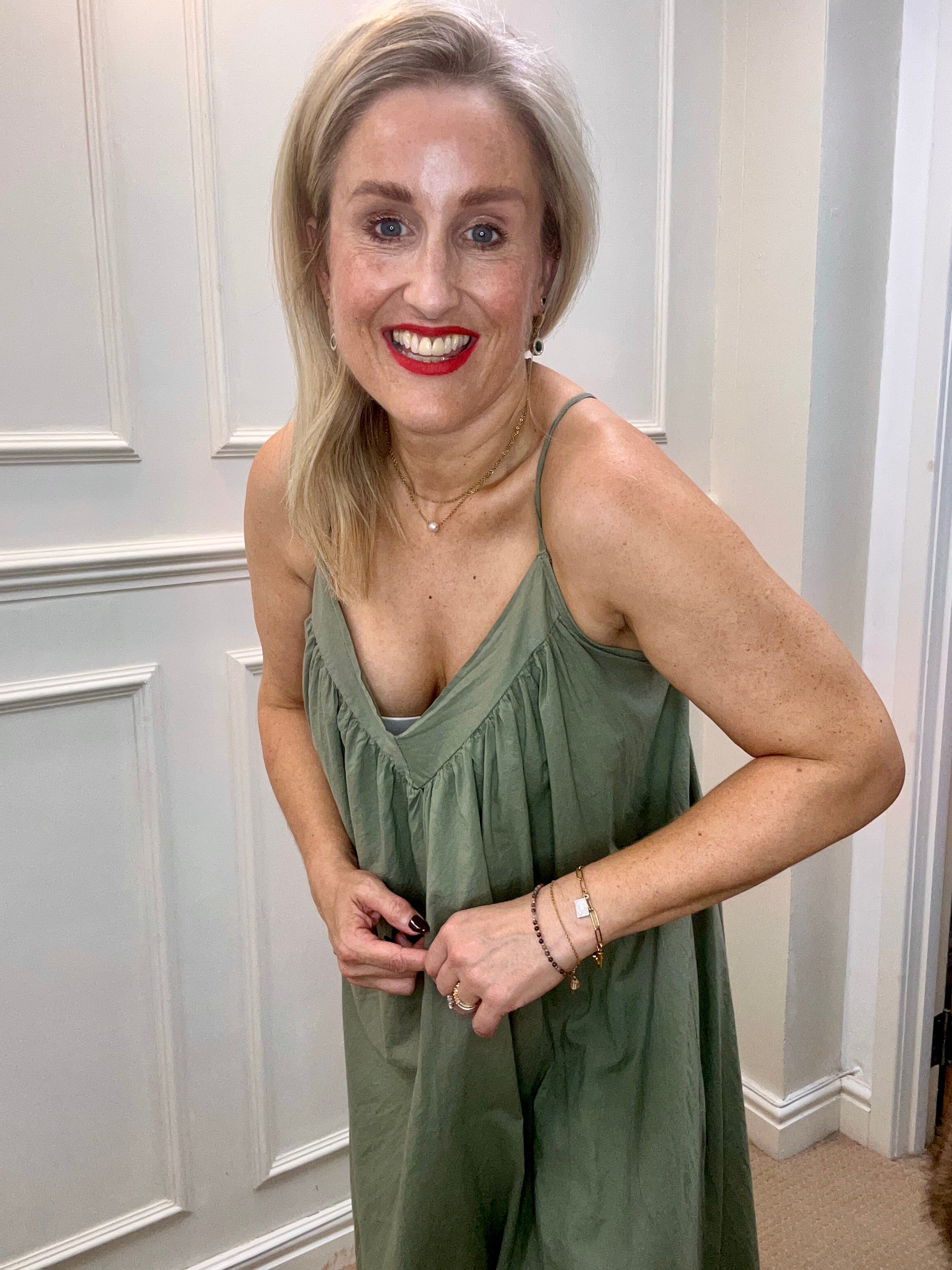 Cynthia Cotton Dress, Khaki