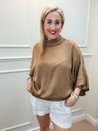 Douceur Viscose Top, Warm Bronze