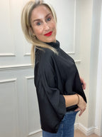 Douceur Viscose Top, Moonlight Black