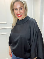 Douceur Viscose Top, Moonlight Black