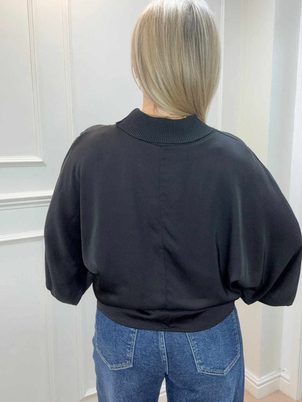 Douceur Viscose Top, Moonlight Black
