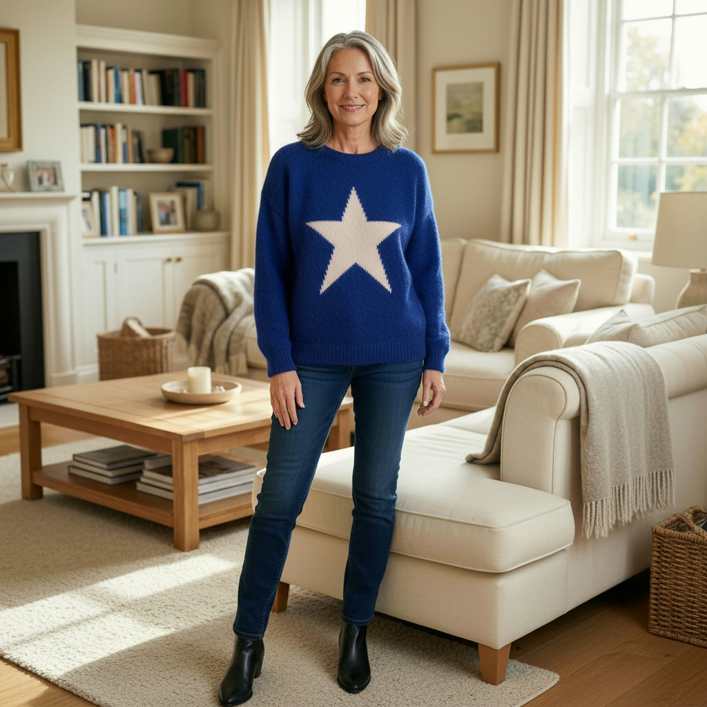 Effie Jumper, Sapphire Blue