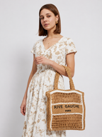 Holly Crocheted Raffia Tote, Neutral & Cream