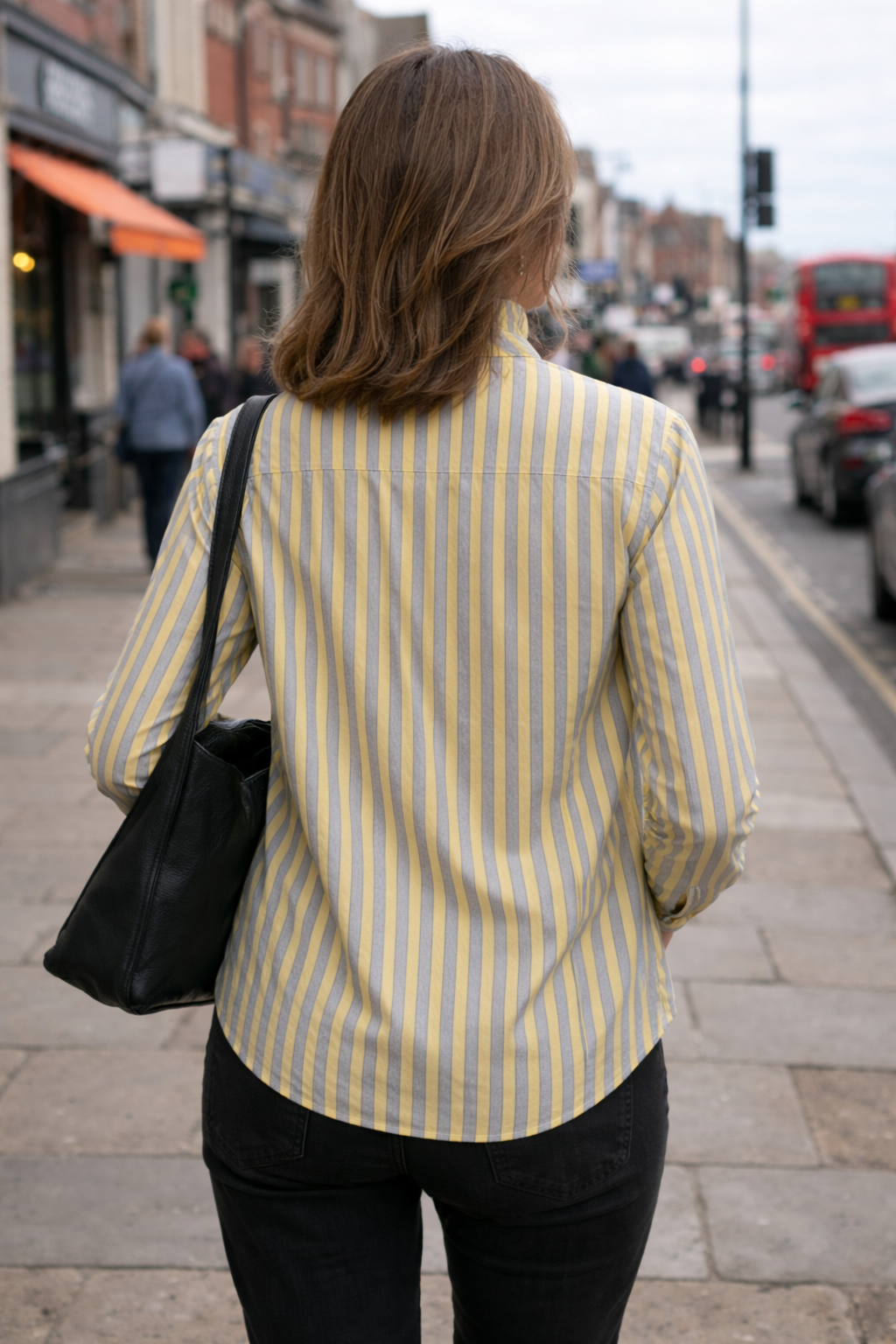 Imrie Shirt, Lemon & Grey Stripe