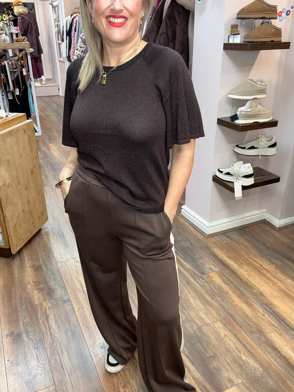 Lola Trouser, Chocolate & Cream