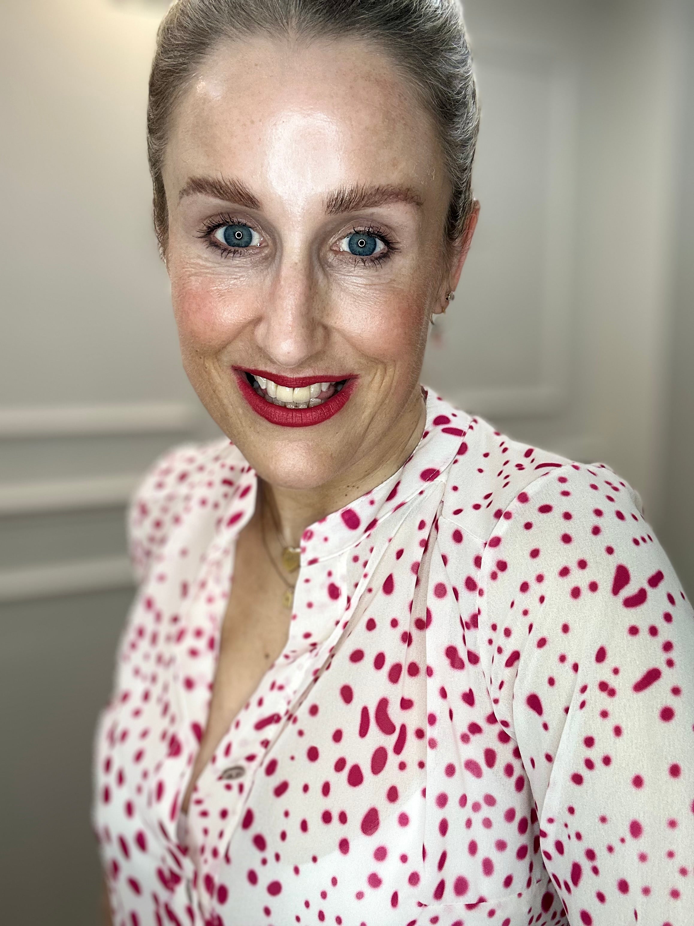 Maggie Blouse, Pink Spot