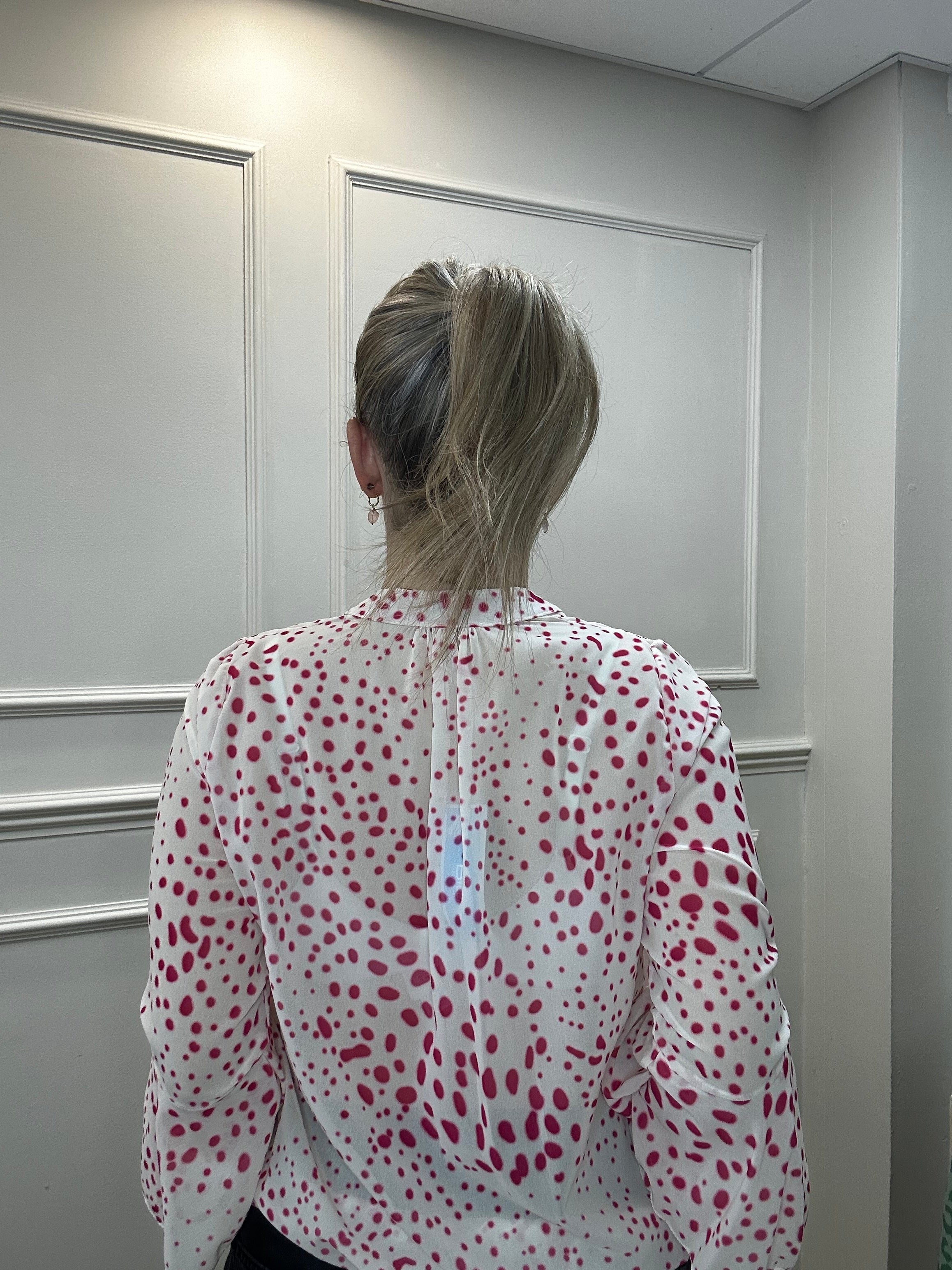 Maggie Blouse, Pink Spot