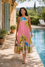 Manon Viscose Drapey Dress, Pink
