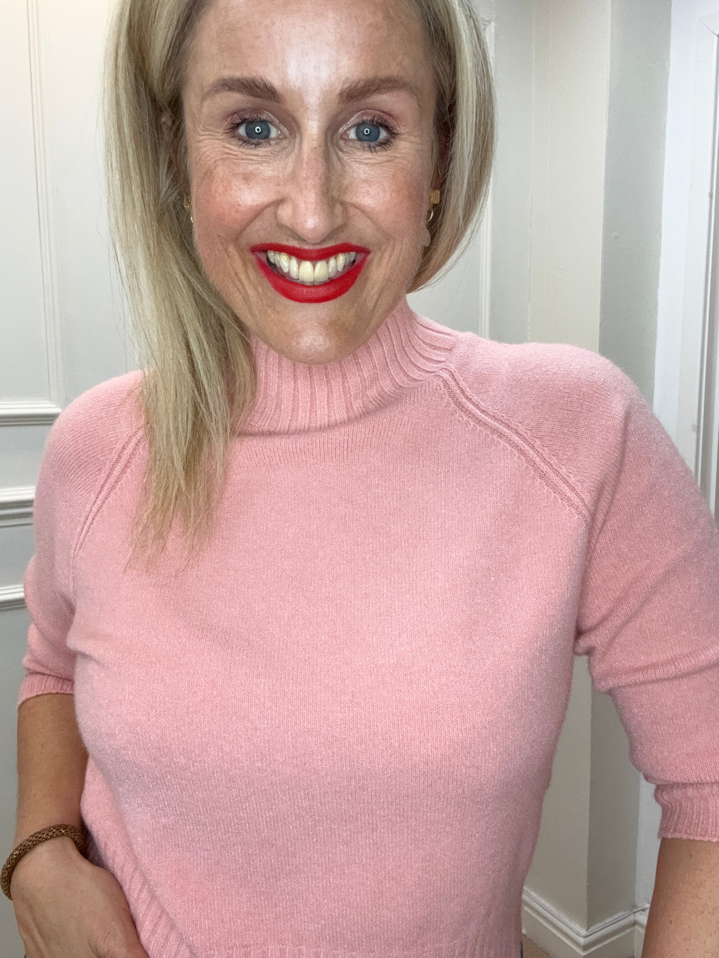 Mason Knit Sweater, Baby Pink