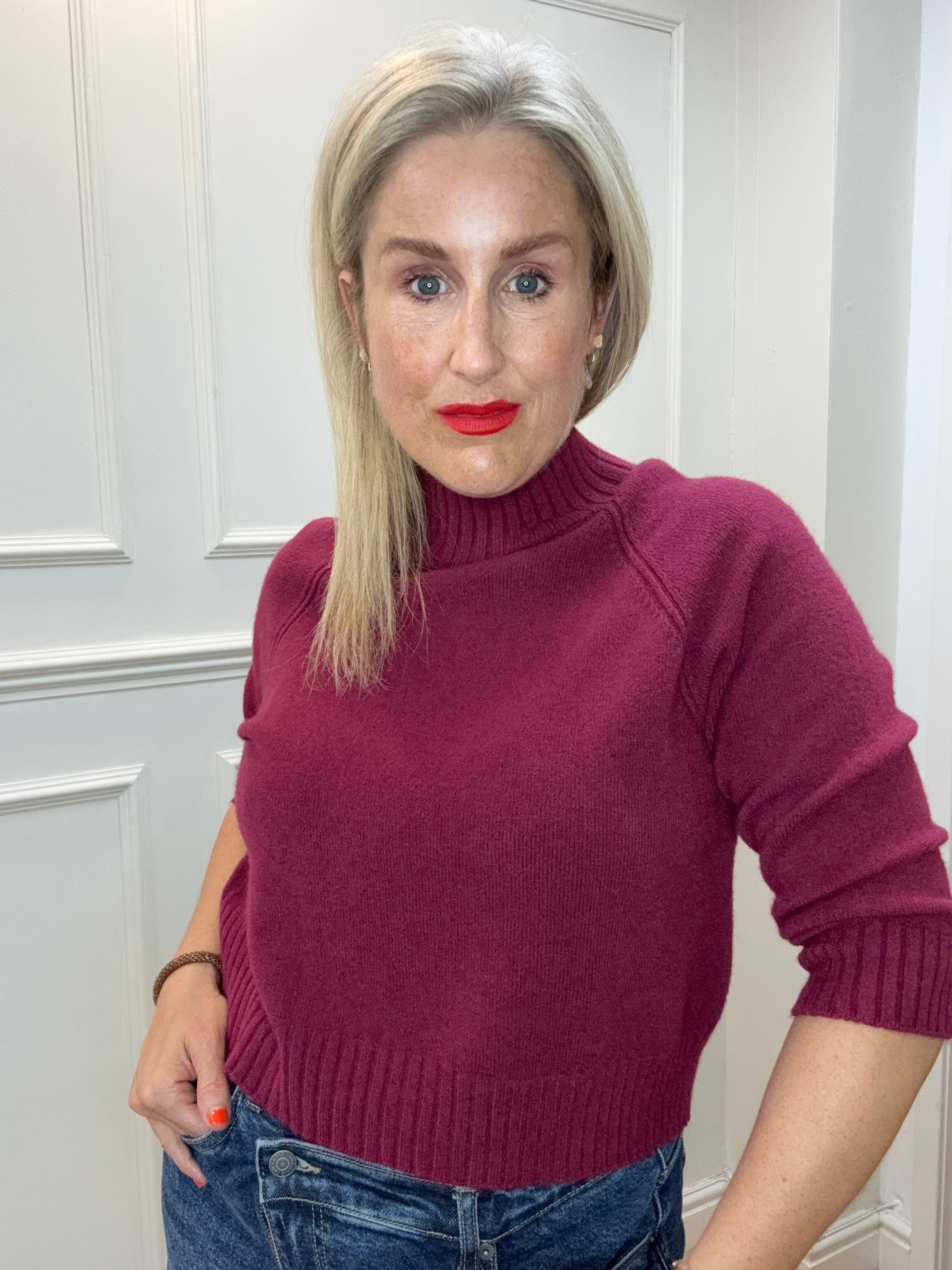 Mason Knit Sweater, Burgundy