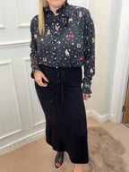 Mia Skirt, Fuzzy Black