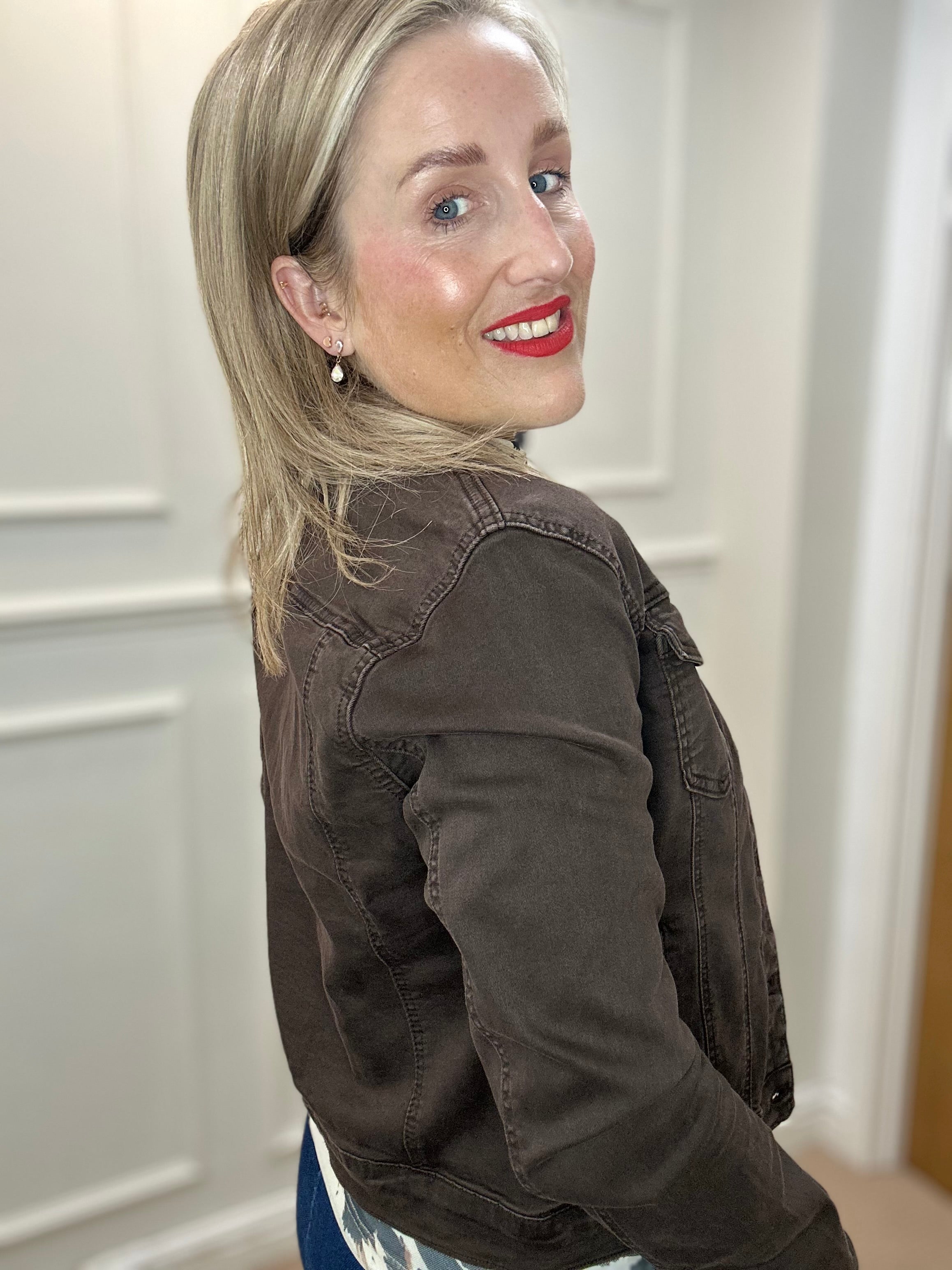 Ophelia Denim Jacket, Chocolate