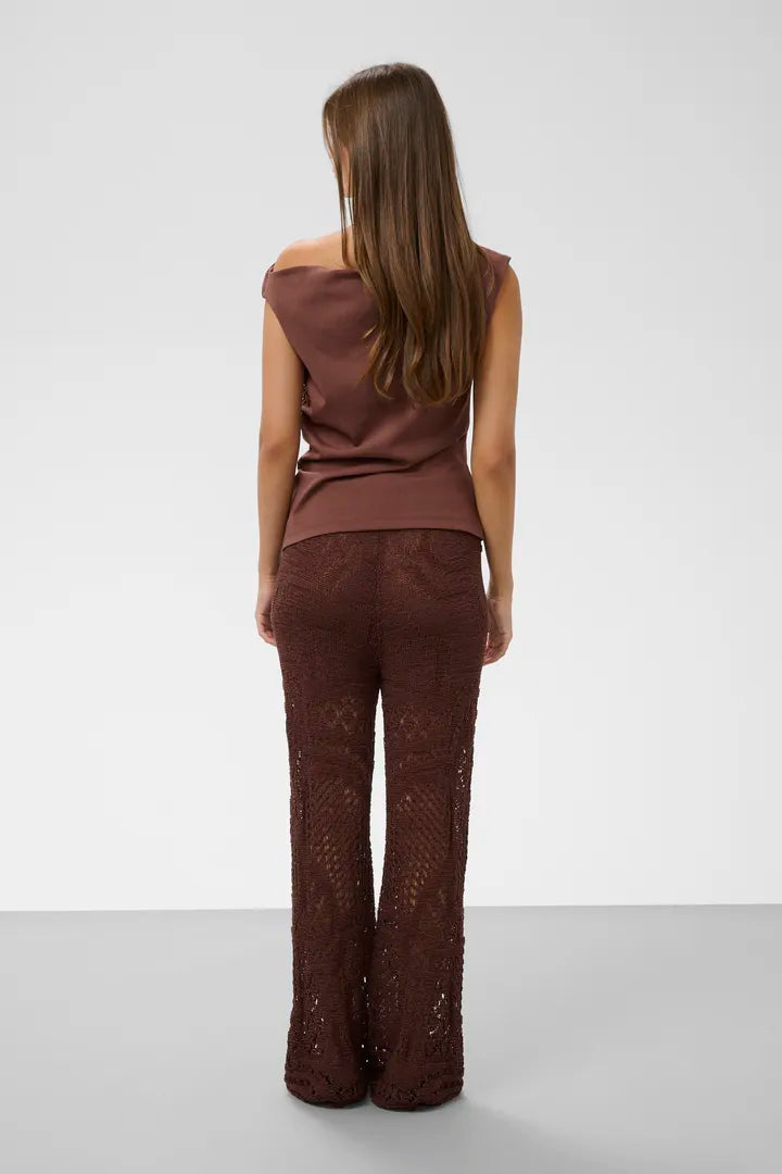 Eirlys Dalida Top, Brown Stone