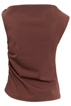 Eirlys Dalida Top, Brown Stone