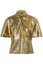 Mirmir Short Sleeved Blouse, Golden Surface