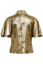 Mirmir Short Sleeved Blouse, Golden Surface