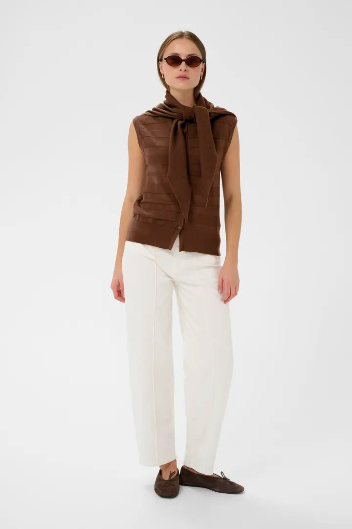 Spina Scarf Waistcoat, Cappucino