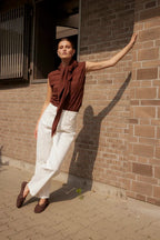 Spina Scarf Waistcoat, Cappucino