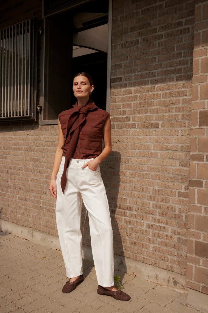 Spina Scarf Waistcoat, Cappucino